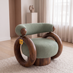 Alden Glen Teak Wood Accent Chair - Provincial Teak — Lifestyle Elevated Angle