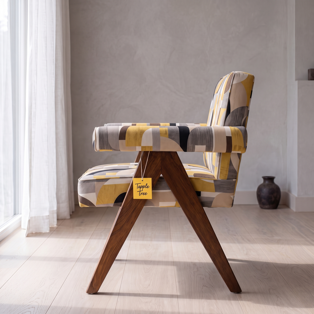 Alden Heath Mango Wood Armchair - Provincial Teak — Lifestyle Side Profile