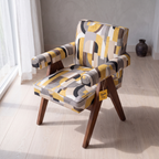 Alden Heath Mango Wood Armchair - Provincial Teak — Lifestyle Elevated Angle
