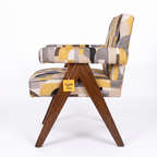 Alden Heath Mango Wood Armchair - Provincial Teak — White Side Profile