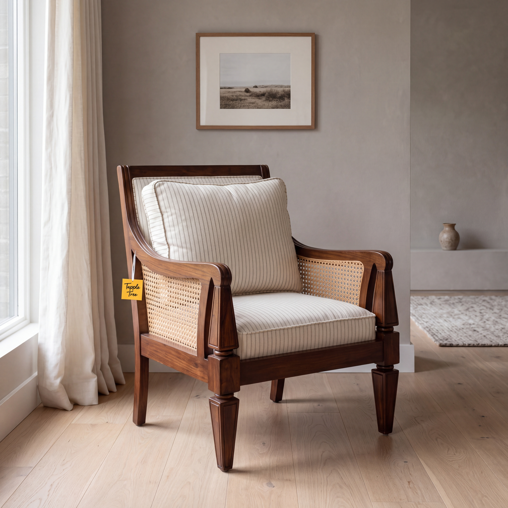 Alden Field accent chair by Tapple Tree, main lifestyle view
