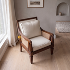 Alden Field Mango Wood Armchair - Provincial Teak — Lifestyle Elevated Angle