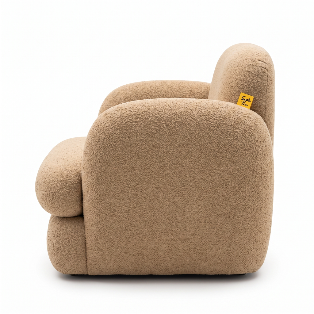 Alden Bay Premium High Quality Plywood Armchair — White Side Profile