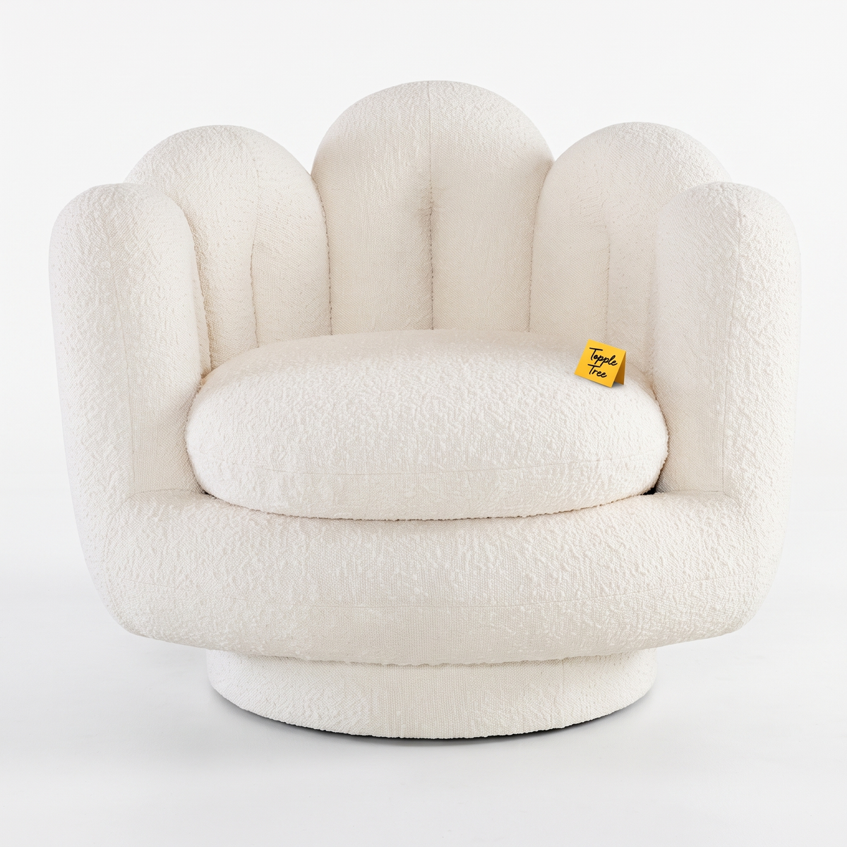 Alden Park Premium High Quality Plywood Armchair — White Front