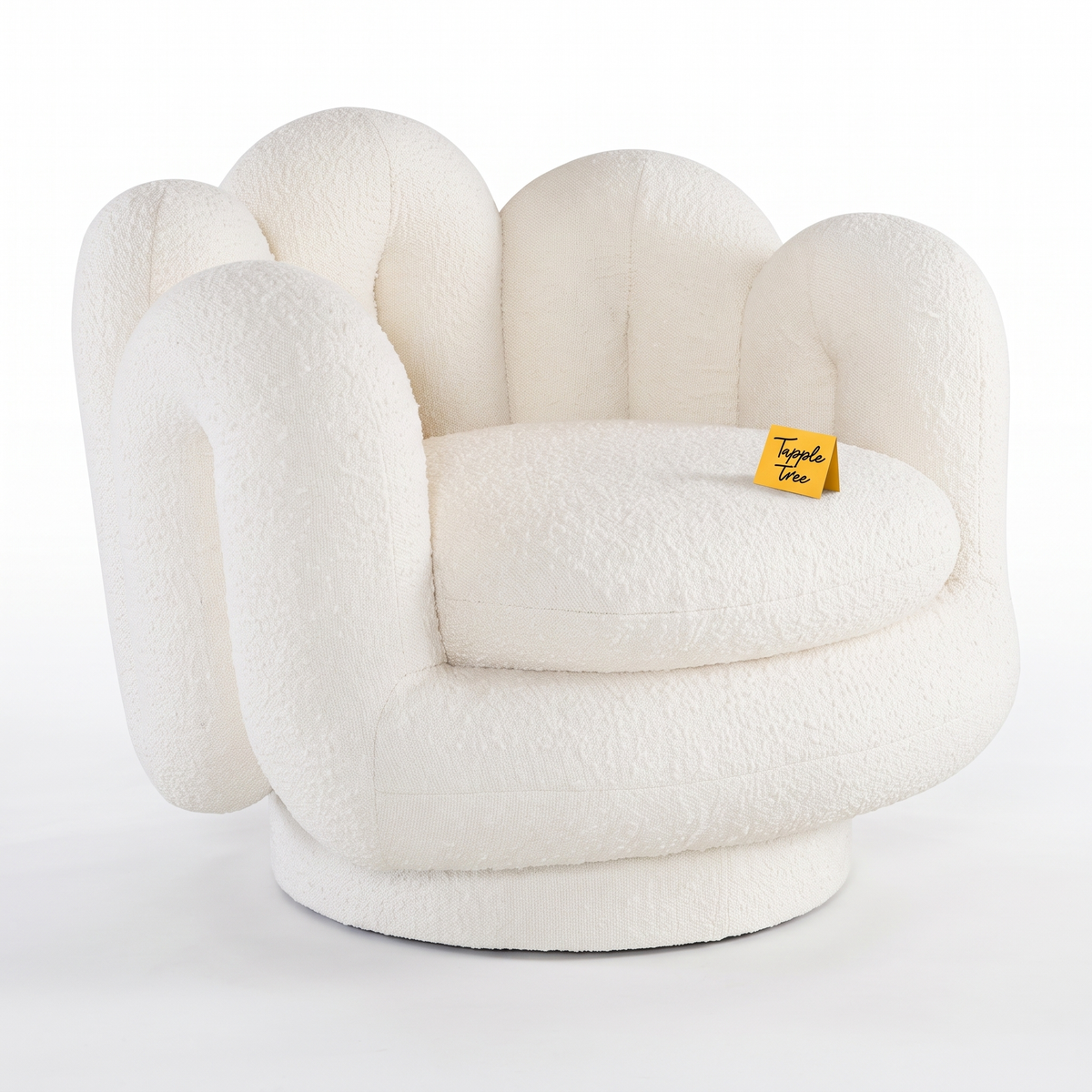 Alden Park Premium High Quality Plywood Armchair — White Left Three Quarter