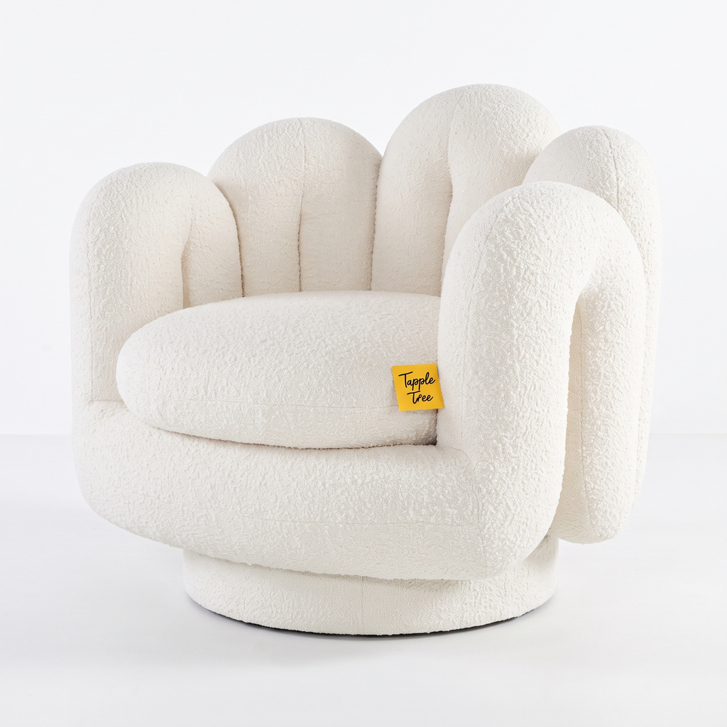 Alden Park Premium High Quality Plywood Armchair — White Right Three Quarter