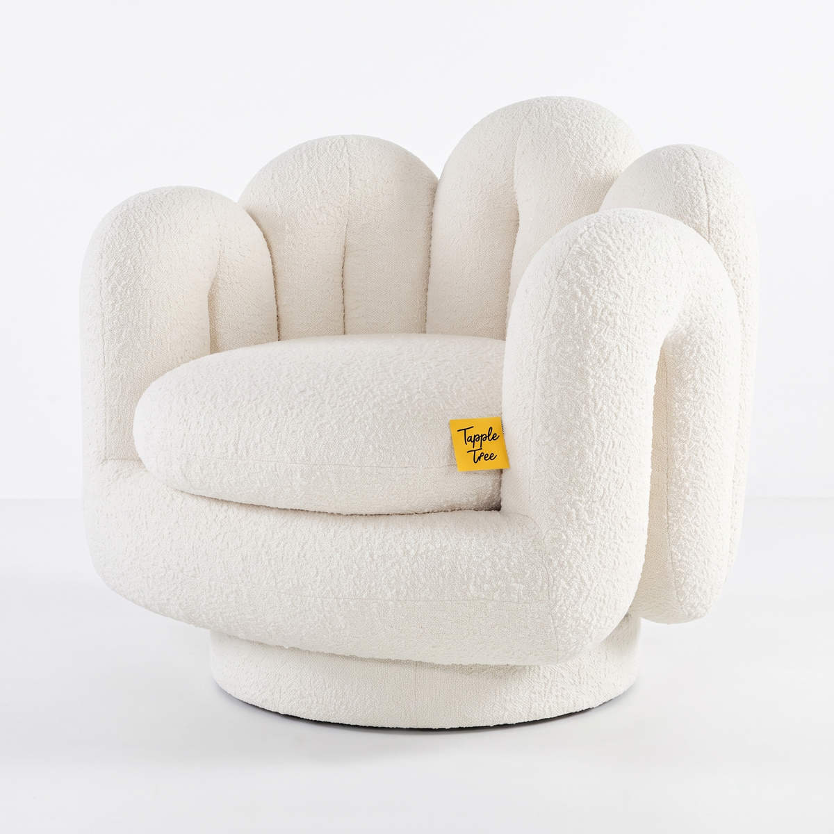 Alden Park Premium High Quality Plywood Armchair — White Right Three Quarter