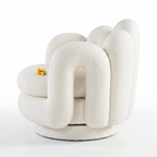 Alden Park Premium High Quality Plywood Armchair — White Side Profile