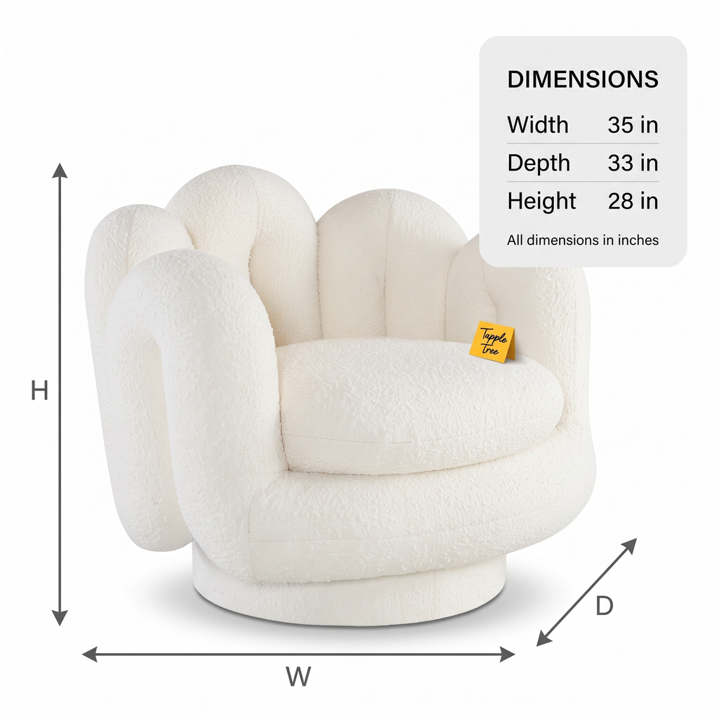 Alden Park Premium High Quality Plywood Armchair — Dimensions