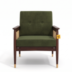 Alden Wood Sheesham Wood Armchair - Provincial Teak — White Front