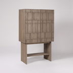 Alden Meadow Bar Cabinet — White background angle 2