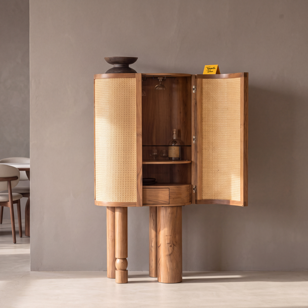 Alden Fern Bar Cabinet — main lifestyle hero