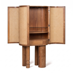 Alden Fern Bar Cabinet — White background angle 3