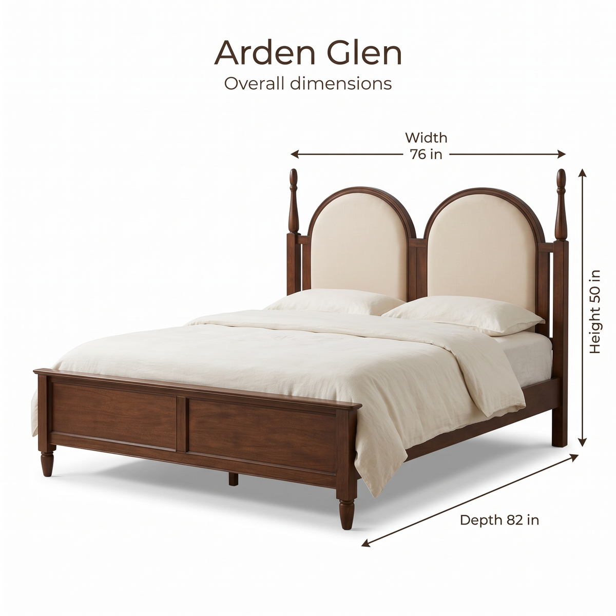 Arden Glen Bed — Dimensions