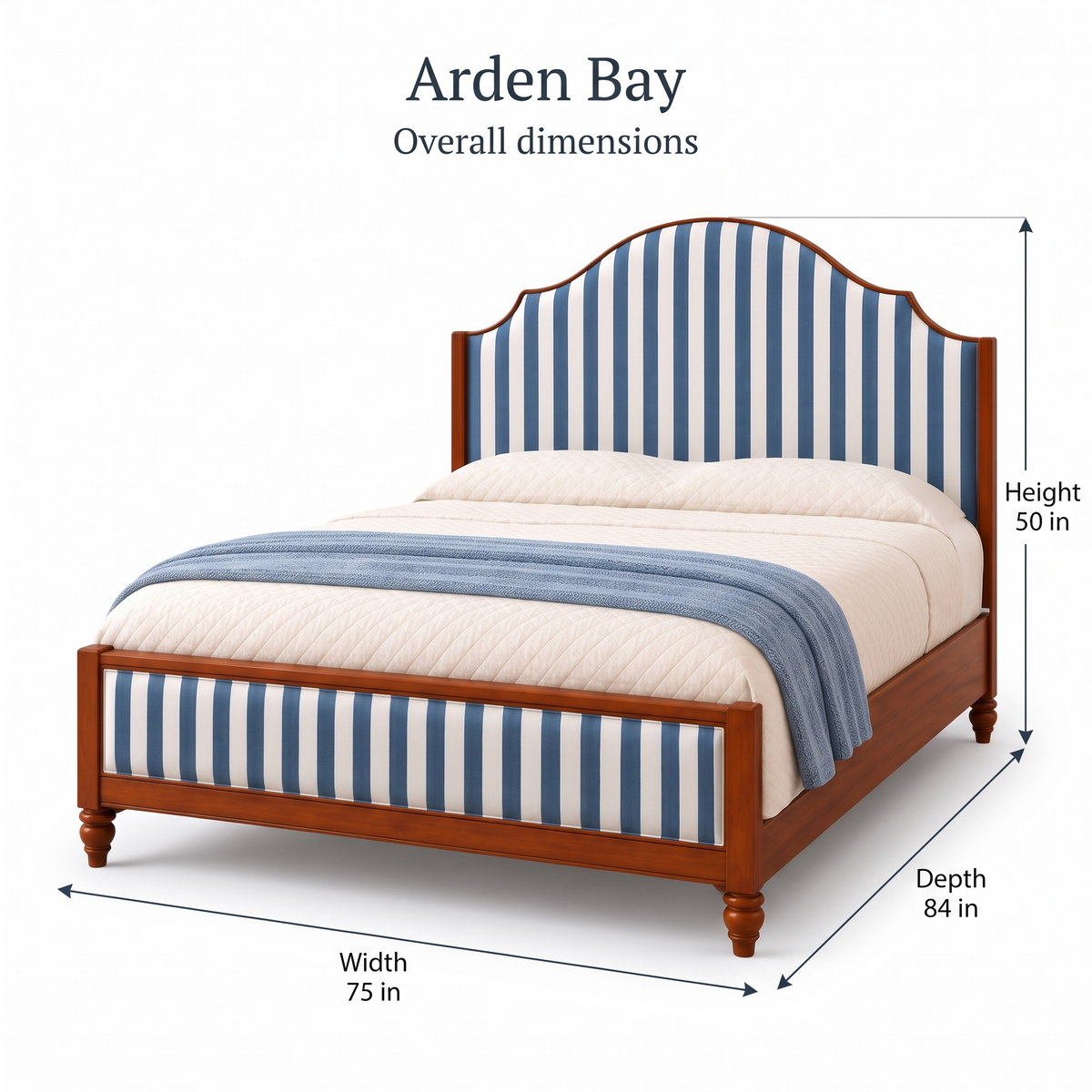 Arden Bay Bed — Dimensions