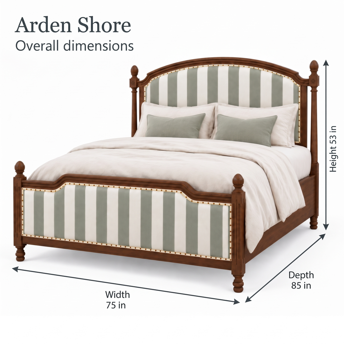 Arden Shore Bed — Dimensions