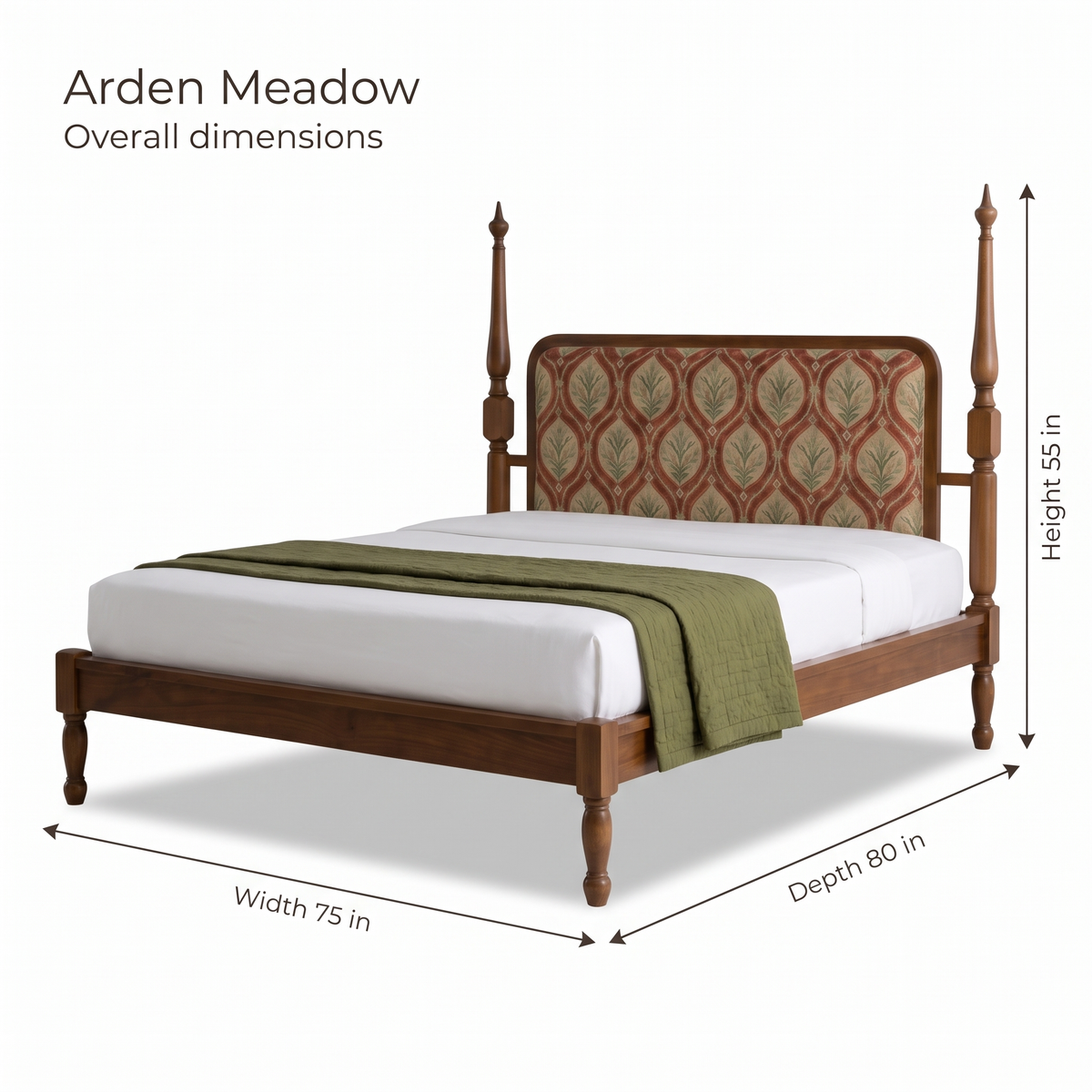 Arden Meadow Bed — Dimensions