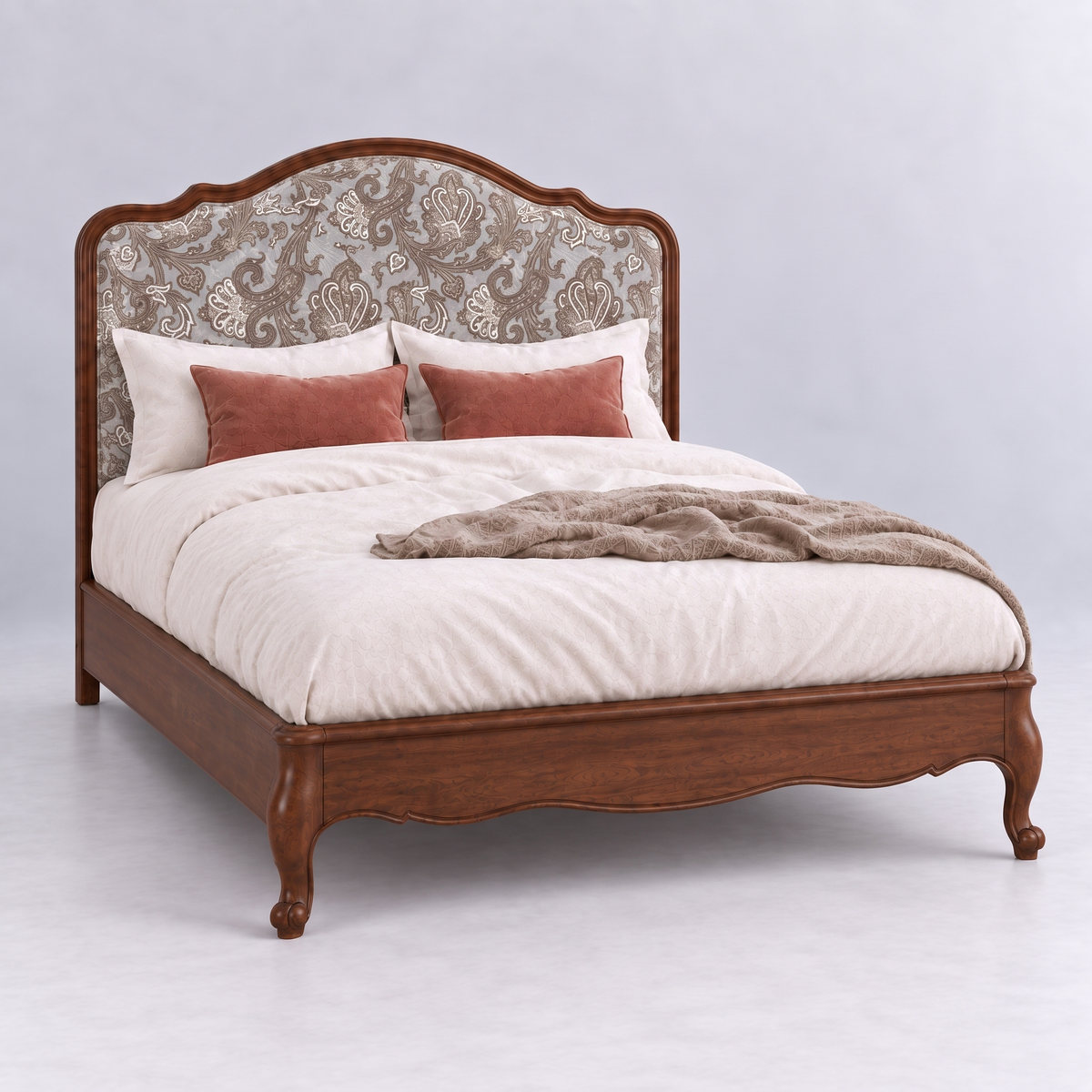 Arden Hill Bed — White background angle 2