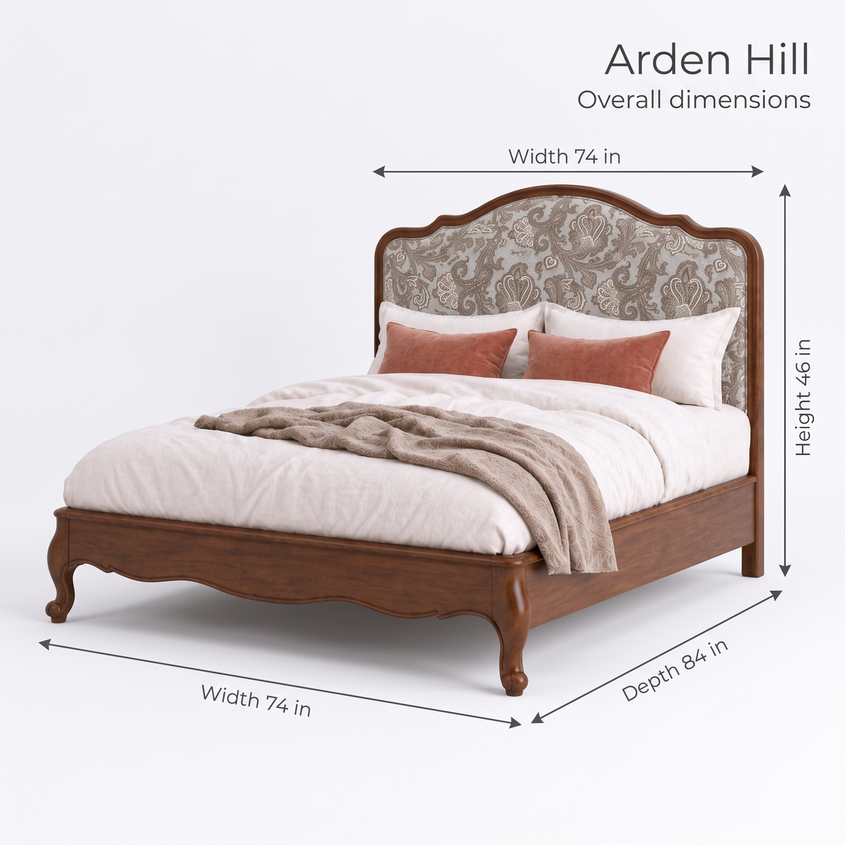 Arden Hill Bed — Dimensions
