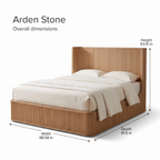 Arden Stone Bed — Dimensions
