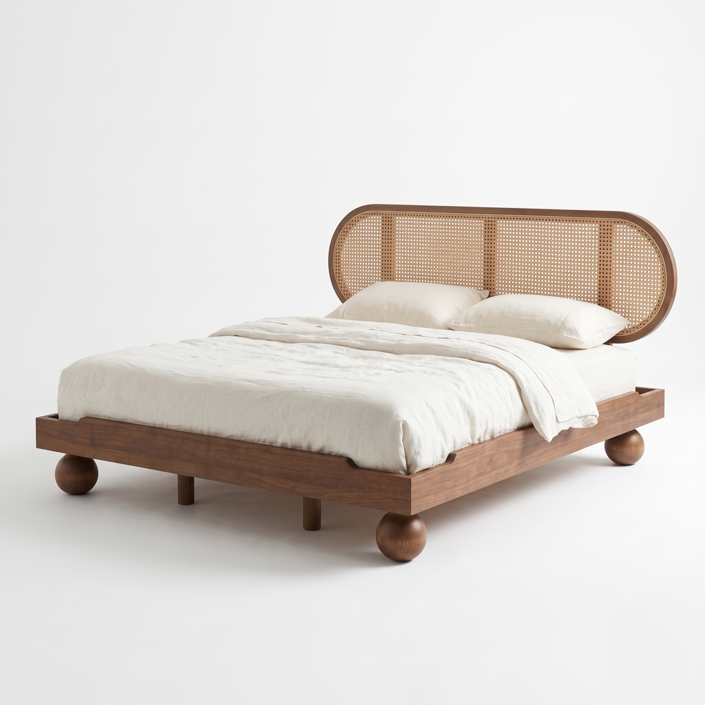 Ashford Grove Bed — White background angle 3