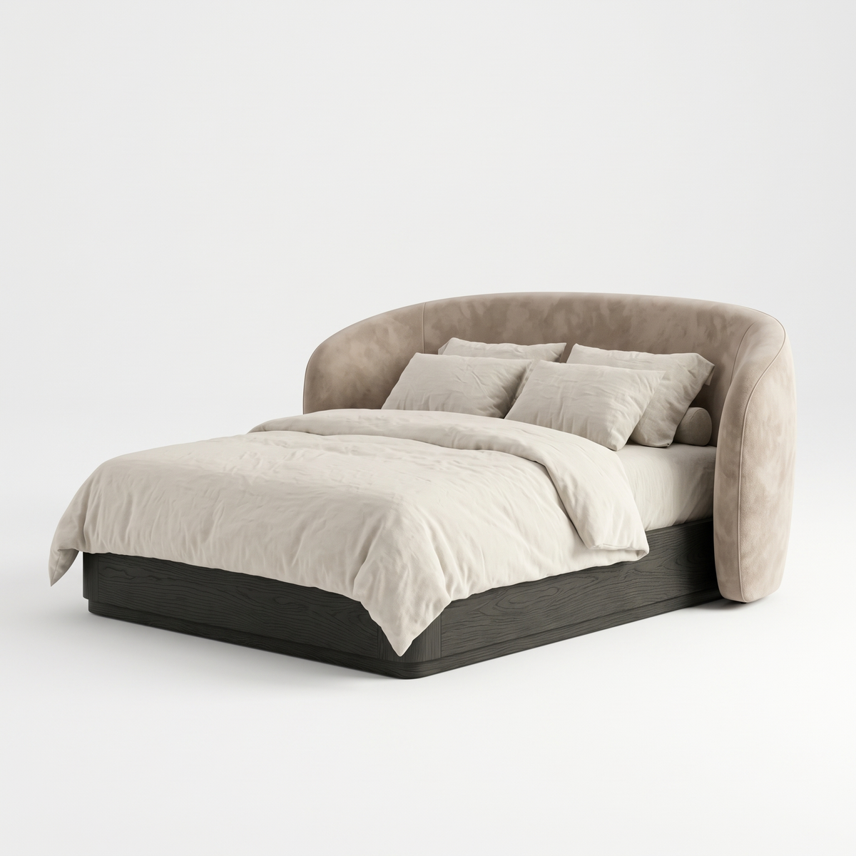 Ashford Crest Bed — White background angle 3