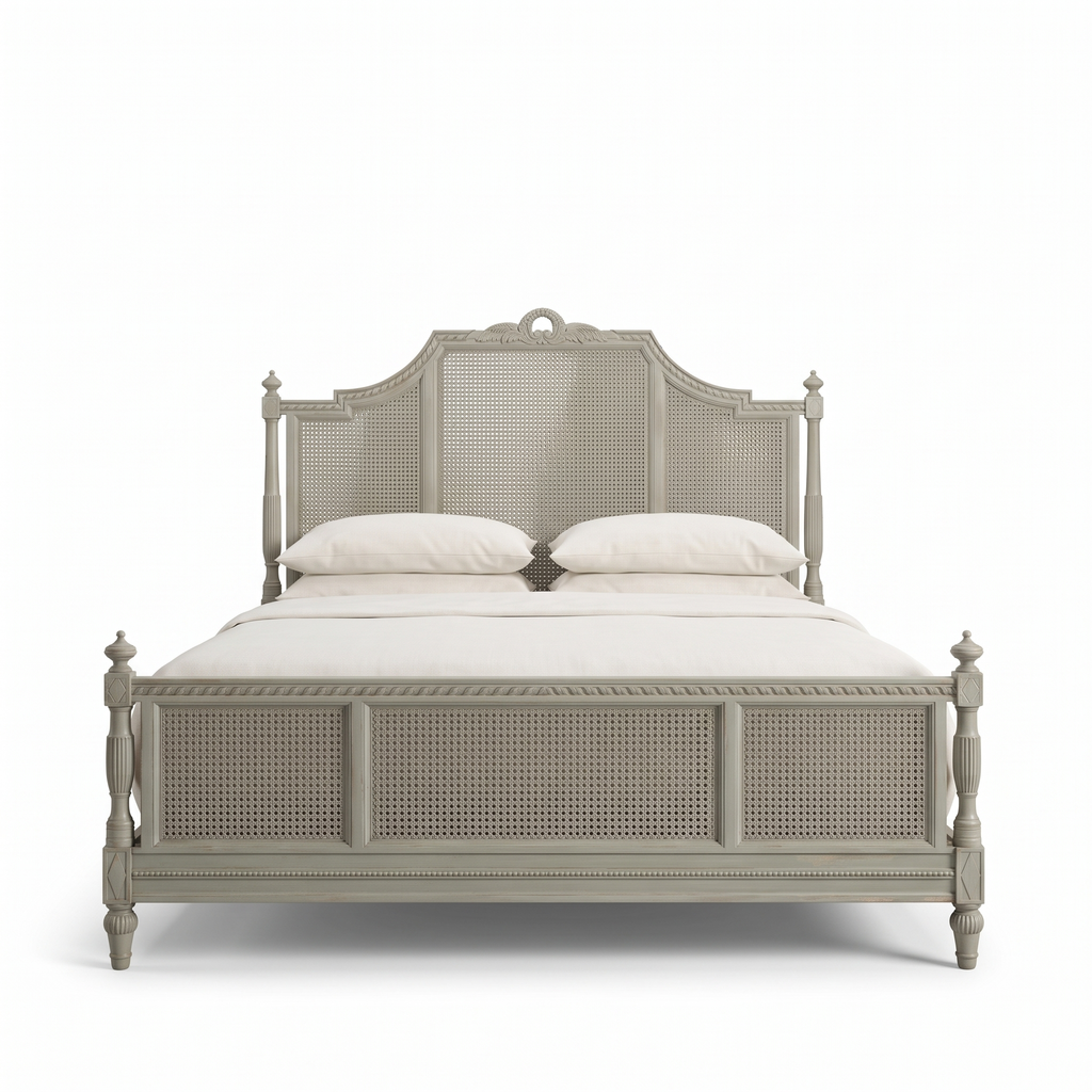 Ashford Heath Bed — White background angle 1