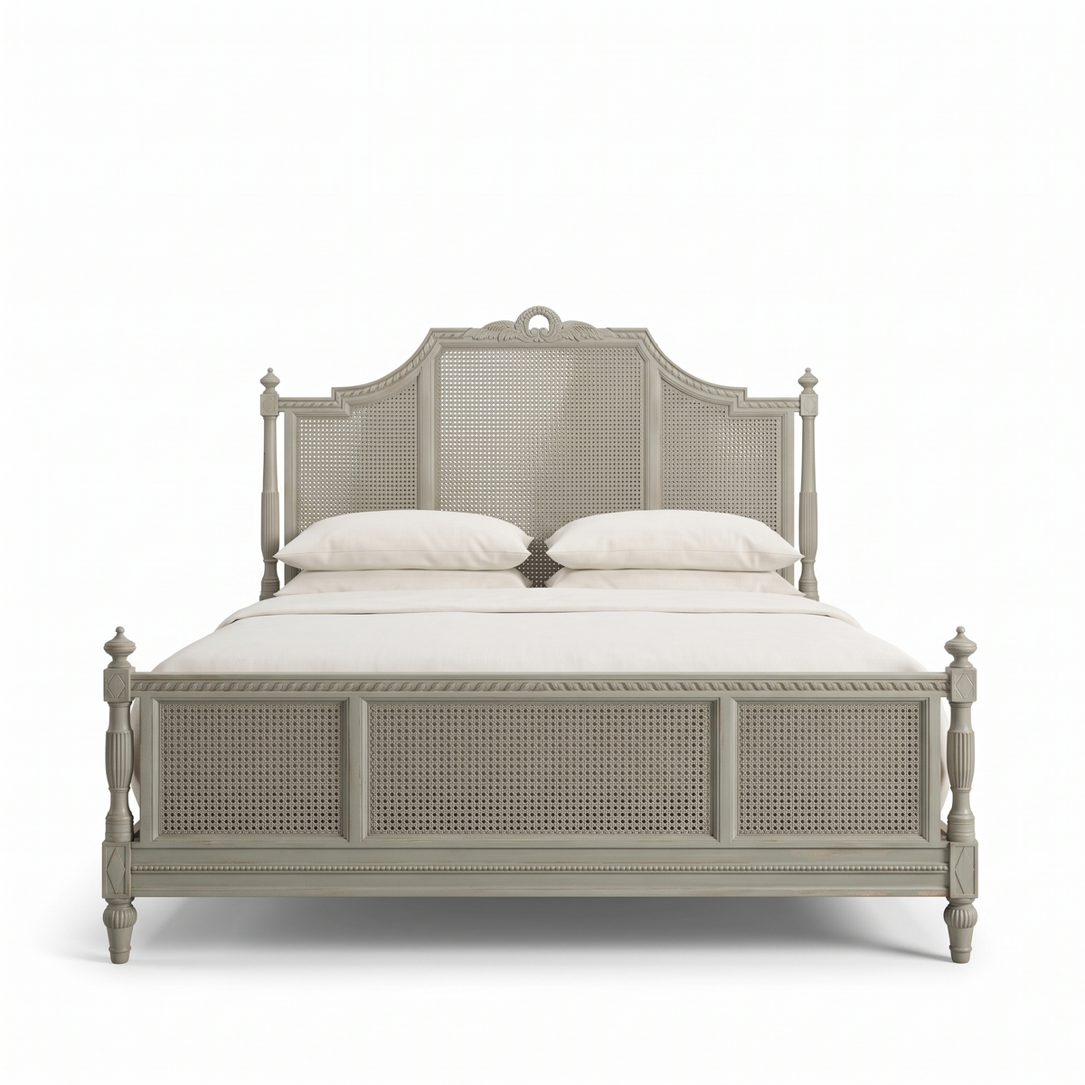 Ashford Heath Bed — White background angle 1