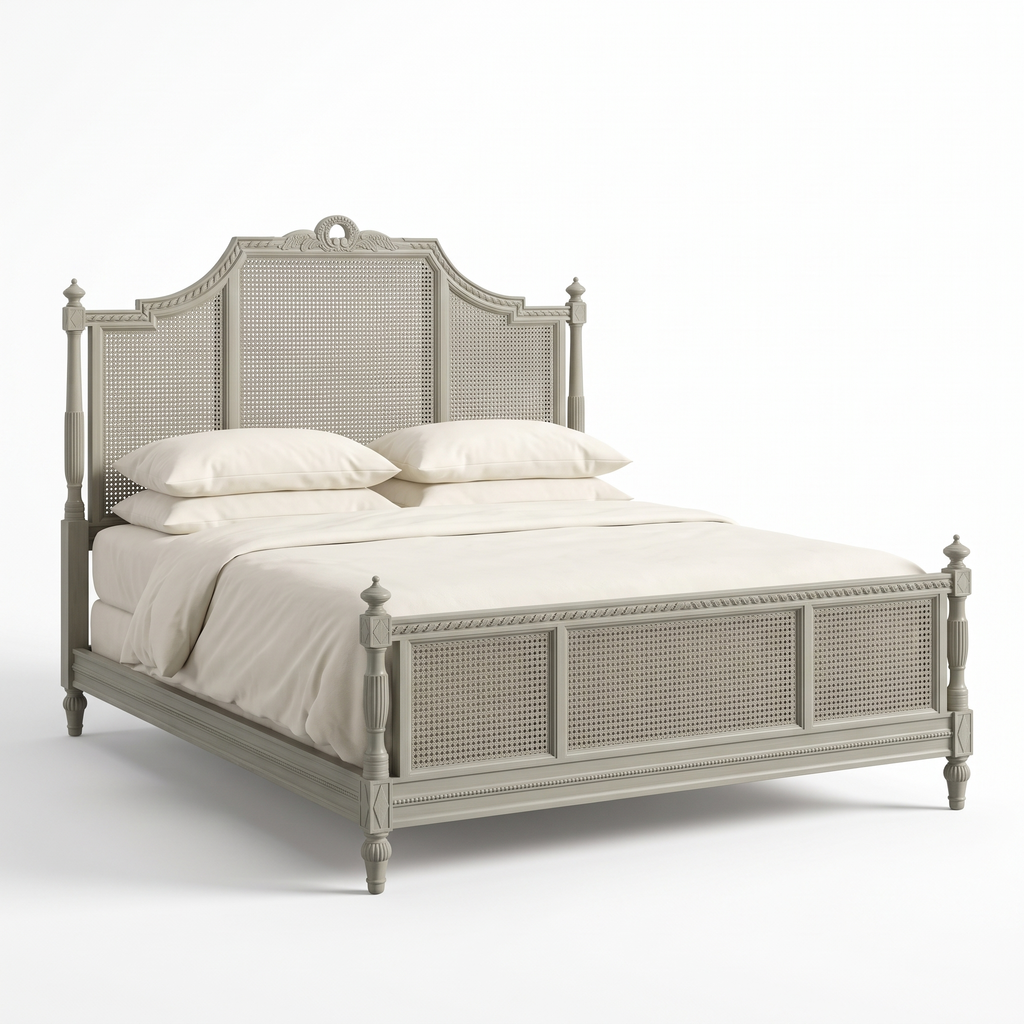 Ashford Heath Bed — White background angle 2