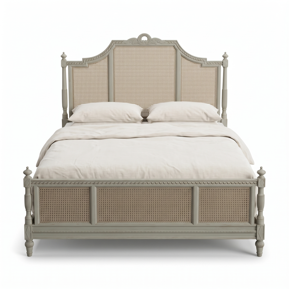 Ashford Heath Bed — White background angle 4