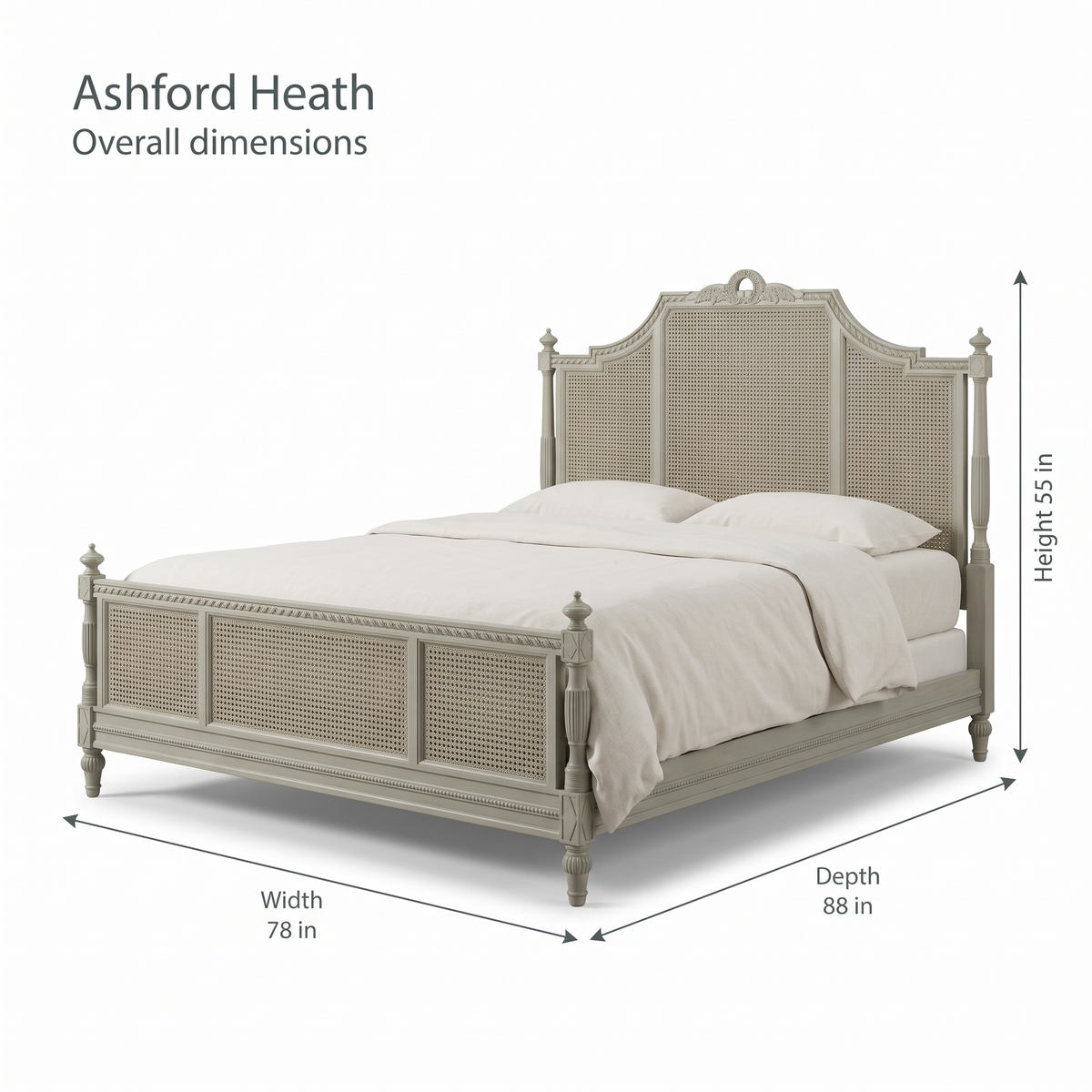 Ashford Heath Bed — Dimensions