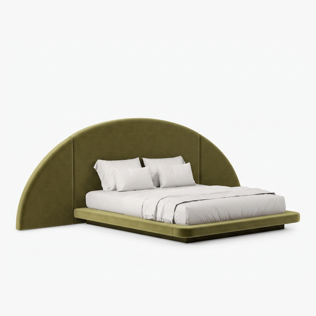 Ashford Field Bed — White background angle 2