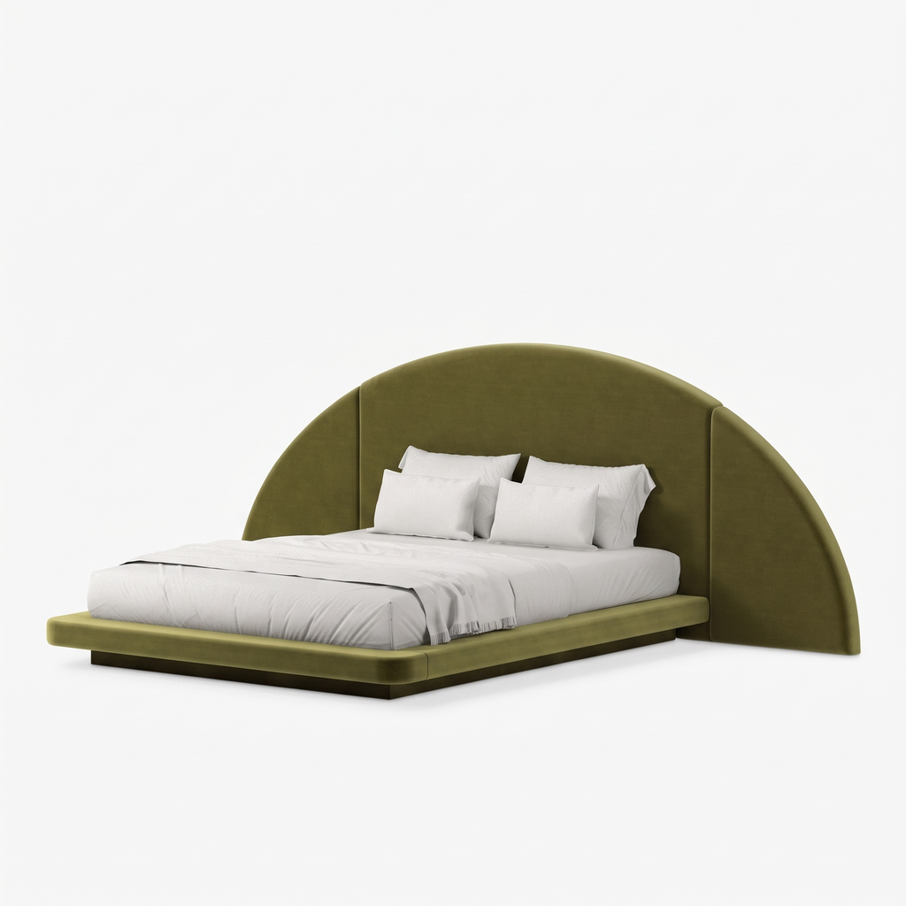 Ashford Field Bed — White background angle 3