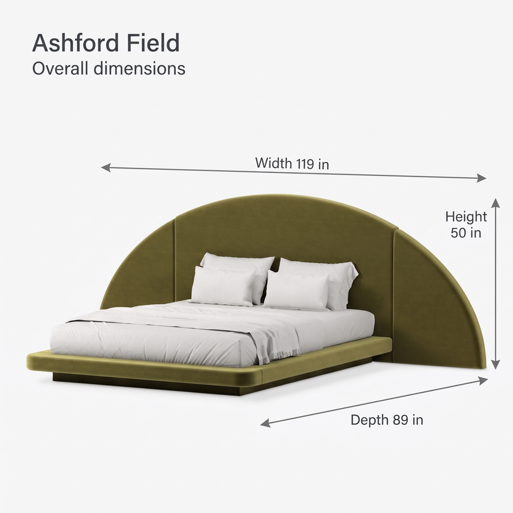 Ashford Field Bed — Dimensions