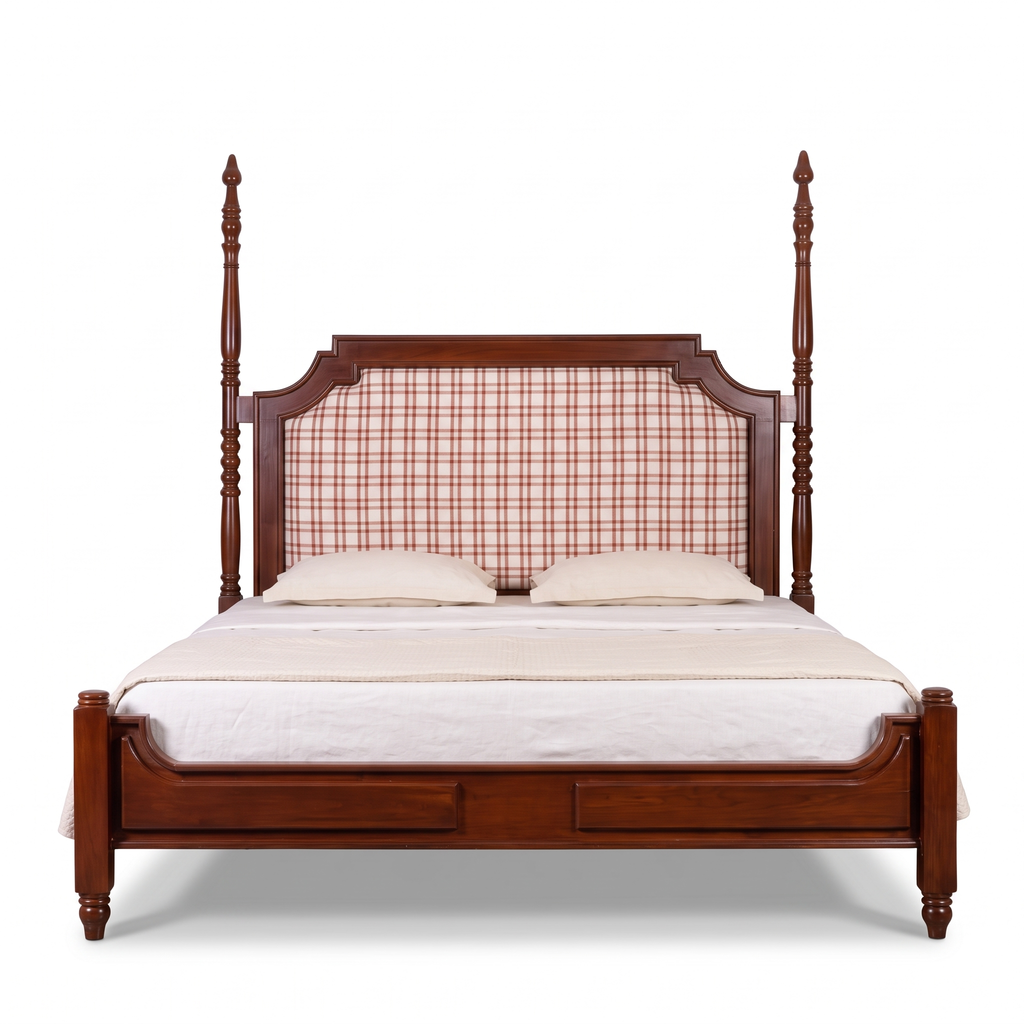 Ashford Wood Bed — White background angle 1