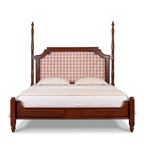 Ashford Wood Bed — White background angle 1