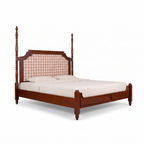 Ashford Wood Bed — White background angle 2