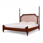 Ashford Wood Bed — White background angle 3