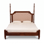 Ashford Wood Bed — White background angle 4