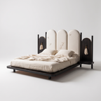 Aster Grove Bed — White background angle 3