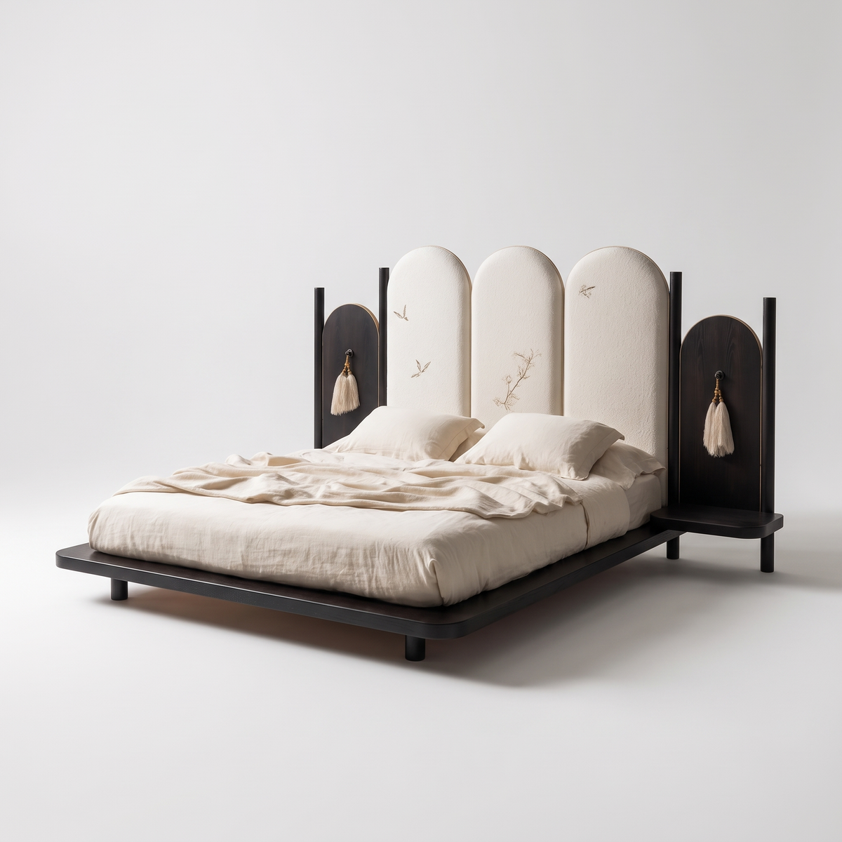 Aster Grove Bed — White background angle 3