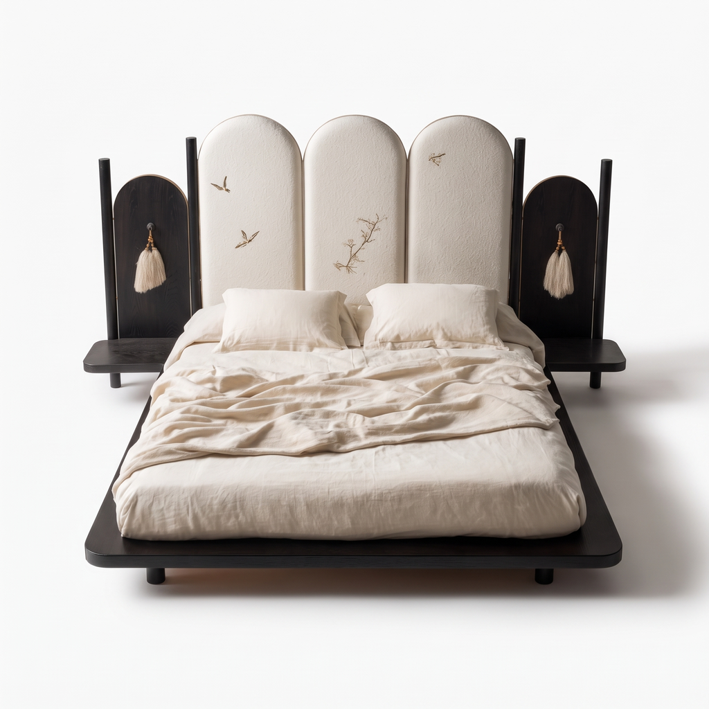 Aster Grove Bed — White background angle 4