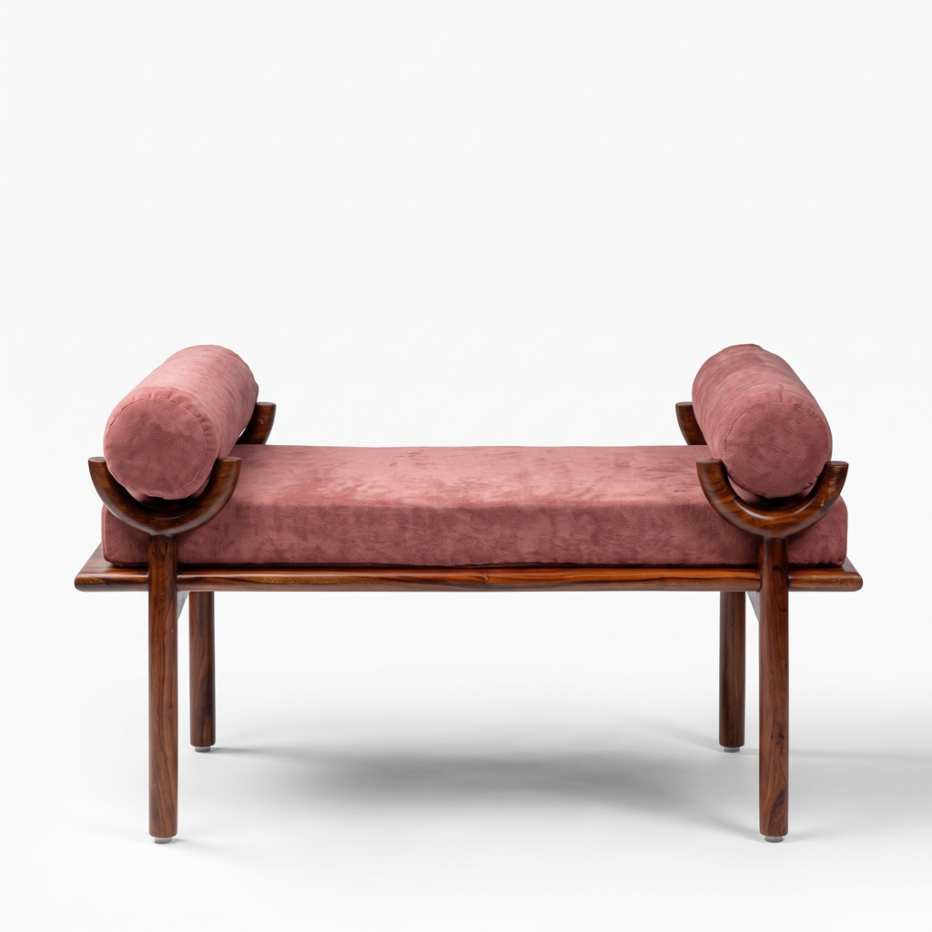 Aubrey Hill Bench — White background angle 1