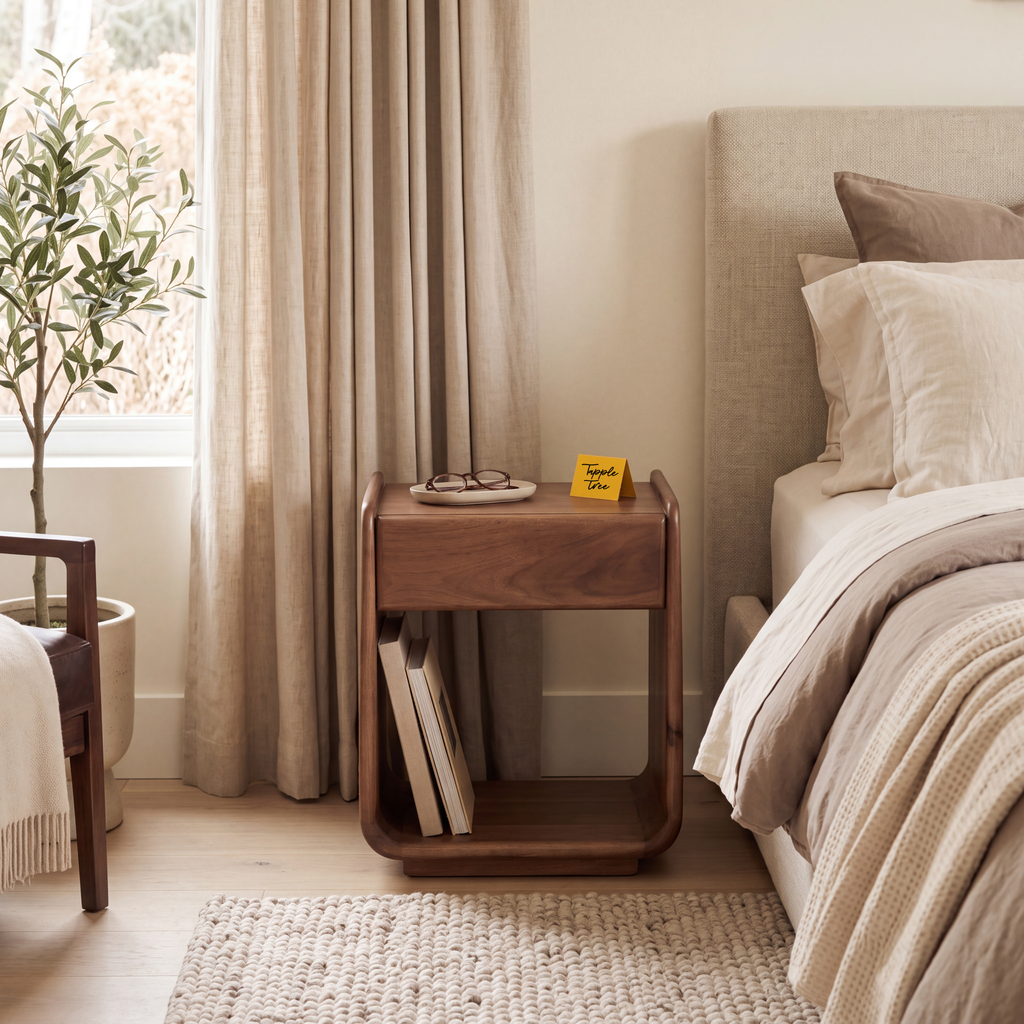Aubrey Field Bedside Table — main lifestyle hero