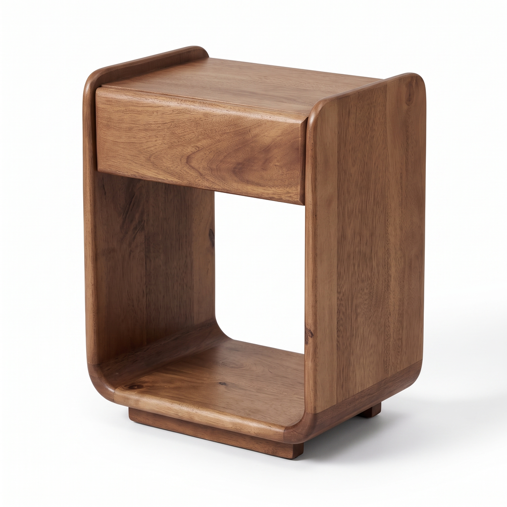 Aubrey Field Bedside Table — White background angle 3