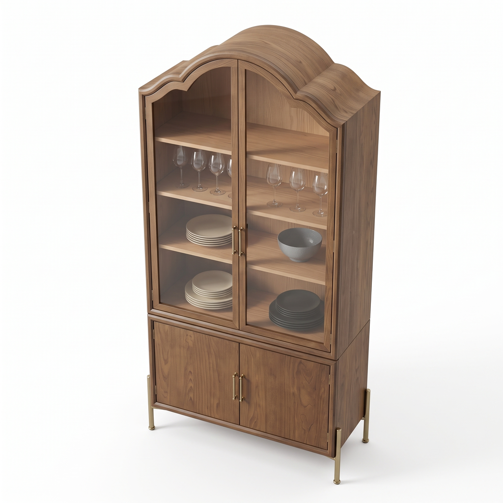 Cedar Meadow Crockery Cabinet — White background angle 4