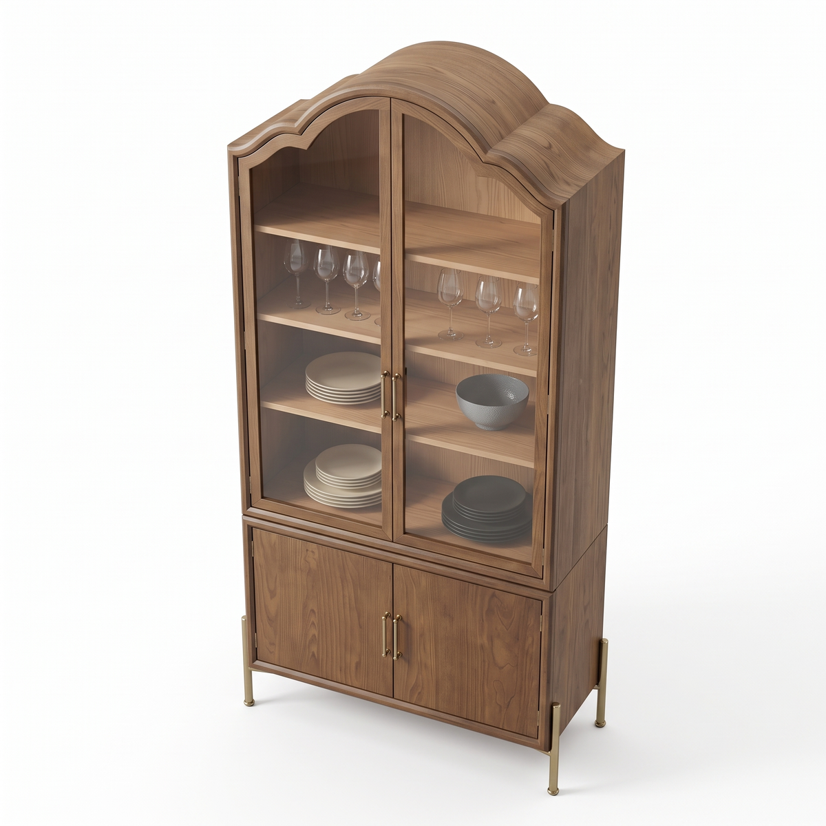 Cedar Meadow Crockery Cabinet — White background angle 4
