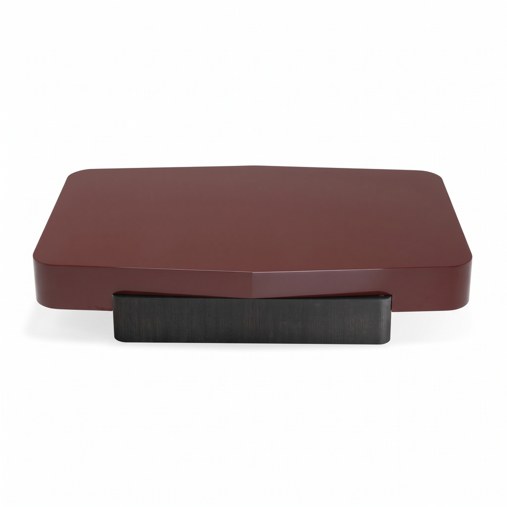 Caspian High-Gloss Coffee Table, front view on a white background