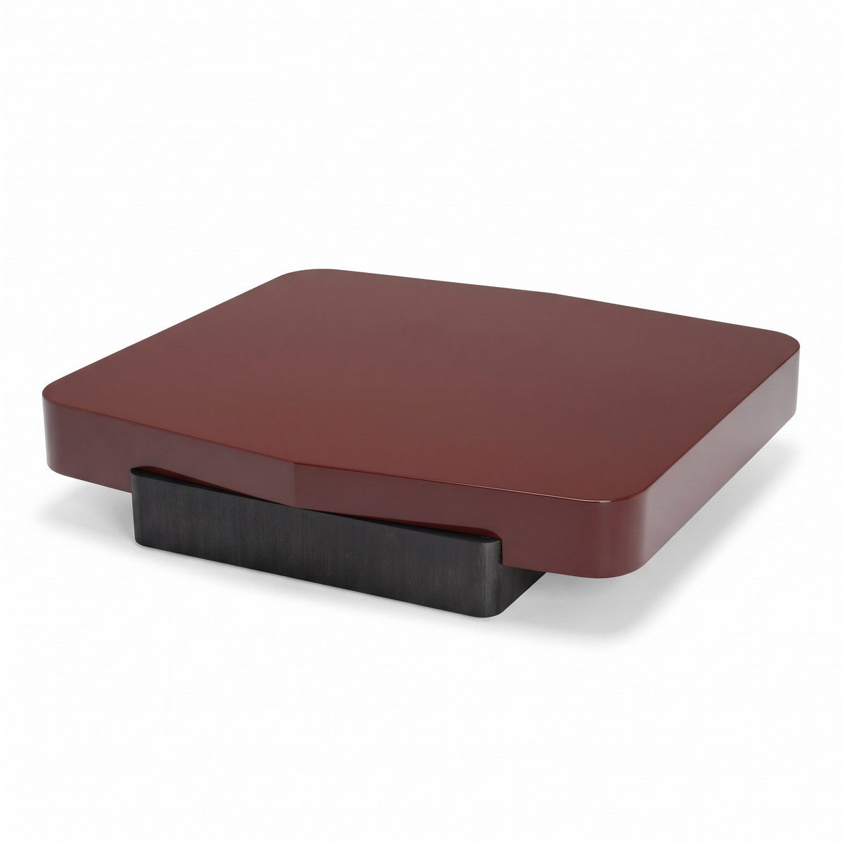 Caspian High-Gloss Coffee Table, right three-quarter view on a white background