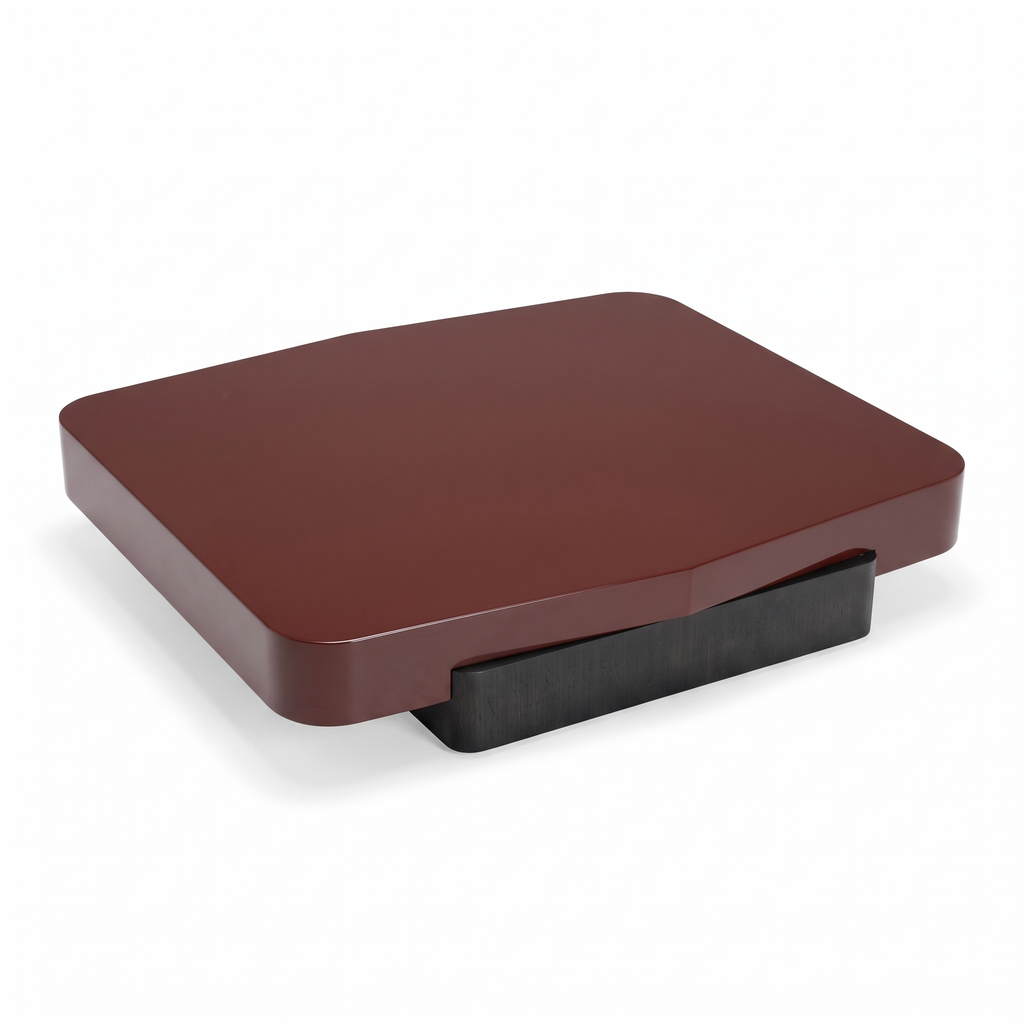 Caspian High-Gloss Coffee Table, side view on a white background